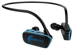 נגן לשחייה MP3  עמיד במים Blue Voice  עם קליפ טעינה