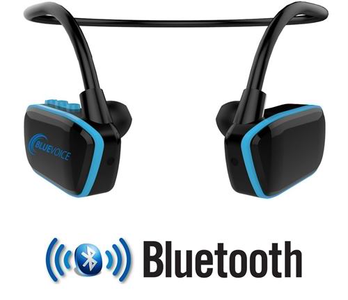 נגן לשחייה Bluetooth עמיד במים Blue Voice  עם קליפ טעינה